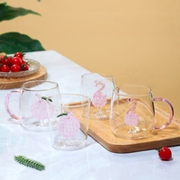 Gobelet en verre ménager 3D creux créatif résistant aux hautes températures, en borosilicate de haute qualité, style INS, disponible en usine