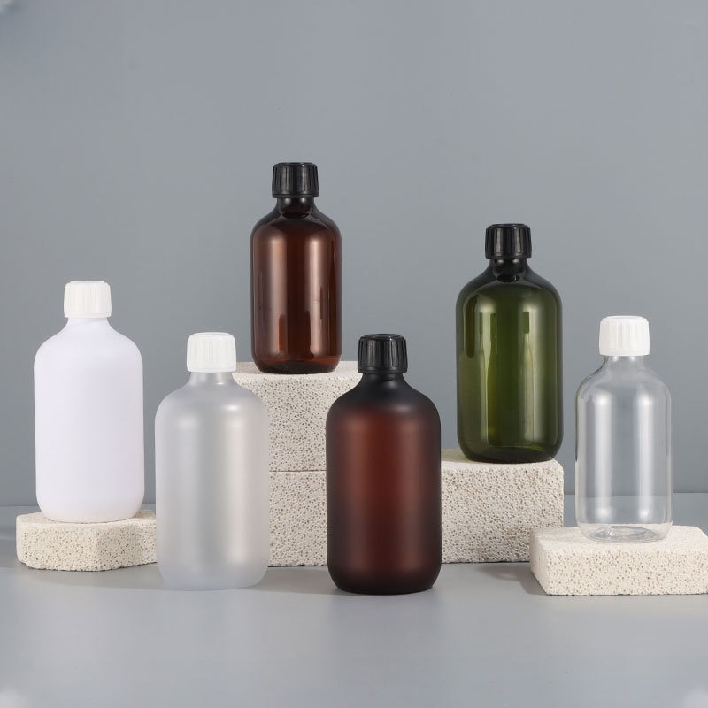 Customized 10oz 16oz PET Plastic Bottles for Shampoo Hair Conditioner Cosmetic Empty Packaging Screw Cap