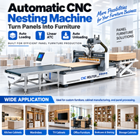 Machine de nesting CNC OEM ODM 1928 avec plateforme de chargement et de déchargement, machine de nesting CNC entièrement automatique pour armoires en bois