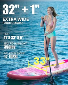 Tabla de Paddle Surf Inflable OEM ODM de Alta Calidad, 11'x33"x6", Doble Capa, para Todos los Niveles de Habilidad, DR01/6, Multiusos - Product Image 2