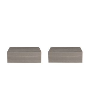 Custer Floating Nightstands Set Of 2 <b>Wall</b> <b>Mounted</b> <b>Bedside</b> <b>Tables</b> Gray Walnut Bedroom Storage - Product Image 5