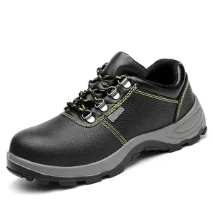 Lightweight Genuine Leather Economic Industrial Work Shoes Steel Toe S1P S3 Engineers Safety Shoes For Men
