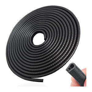 Protection universelle des bords de <span class=keywords><strong>porte</strong></span> de <span class=keywords><strong>voiture</strong></span> Garniture d'étanchéité en caoutchouc en forme de U pour la plupart des voitures Traitement d'extrusion de coupe personnalisé - Product Image 1