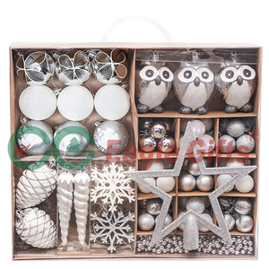 EAGLEGIFTS Argent Blanc Incassable Boule de Noël <span class=keywords><strong>Scandinave</strong></span> Kit De Décoration De Noël Pour Fiesta - Product Image 6