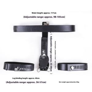 Plezier Sm Speelgoed Hulp Zwart Lederen Kuisheidsbroek Volwassen Producten Groothandel I-Word Ondergoed - Product Image 2