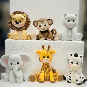 Animal Fondant Silicone Molds Elephant Giraffe Monkey Cake Decorating Mold Birthday DIY Cake Decoration Tool - Product Image 2