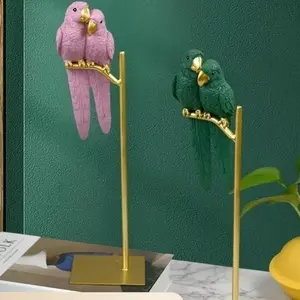 Modern Minimalist Couples Parrots Home Decor Living Room TV Cabinet Office Desk Accessories Creative Decor Indoor Art Crafts