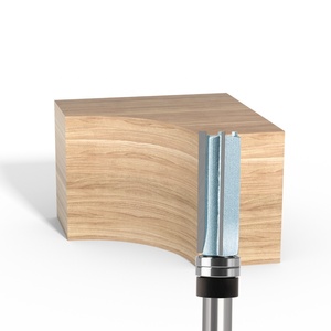 Mèches de toupie CNC à tige ronde de 1/2 pouce et 12mm à 3 cannelures, à pointe droite en carbure pour couper et rainurer avec 2 roulements. - Product Image 5