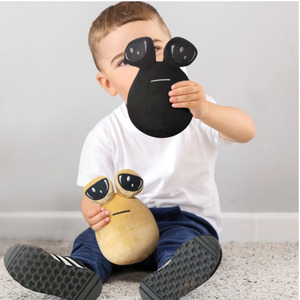 7308 Jouet en peluche personnalisé OEM Alien <span class=keywords><strong>Pou</strong></span> noir en peluche avec de grands yeux Cadeaux du Nouvel An pour enfant Petite peluche <span class=keywords><strong>Pou</strong></span> Alien - Product Image 3