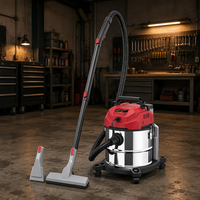 Aspirateur industriel humide et sec 1600W, cuve en acier inoxydable, 111 à 240V, collecteur de poussière pour atelier automobile, nettoyage domestique