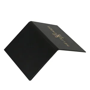 Custom נוקשה צורת ספר שחור קרטון אריזה אשראי Vip כרטיס אריזת מתנה