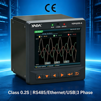 Analizador de Calidad de Energía Trifásico Yada YDPQ200-A Clase 0.2s, Monitor de Armónicas 63 con Modbus TCP RS485 Ethernet -20~55