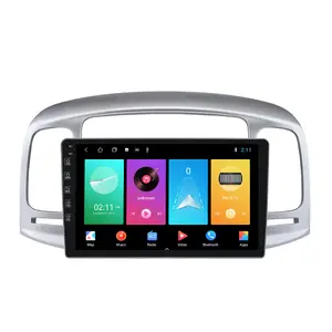 MEKEDE ses kontrolü Android 4 çekirdekli 2.5D ekran IPS araba Video için Hyundai Accent 2006 2007 2008-2011 2 + 32GB GPS BT Stereo radyo