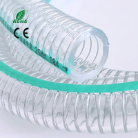 Tuyau en PVC renforcé de fil d'acier, qualité alimentaire, 3/8" 4", approuvé par la FDA, transparent, pour le transfert de boissons et de vin, non toxique, inodore