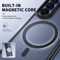 Étui de téléphone magnétique antichoc en TPU+PC noir de luxe avec support intégré C0078 pour Z Fold 8/7/6/5/4/3