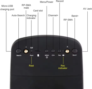 Accessoires FPV pour drone : Lunettes FPV 5,8G 40CH 5 pouces LS800D (fonctions similaires EV800D) avec DVR et diversité, pour UAV - Product Image 5
