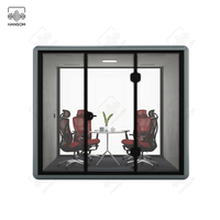 Pod de réunion en aluminium de bonne qualité Réception silencieuse amovible 1-6 personnes Meeting Pod Office