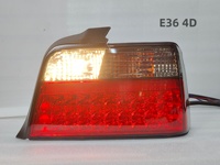 Pour BMW E36 4D, feux arrière, lampe arrière LED, couleur gris rouge