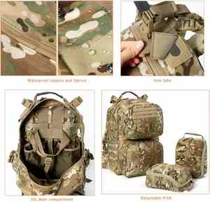 Factory MOLLE 2 Medium Denim Rucksack Tactical Large <b>Backpack</b> with <b>Nylon</b> Lining 3 Days Assault Pack for Outdoor - Product Image 4