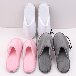 Haofei Kapalı Burunlu Lüks Beyaz Mercan Poları EVA Tabanlı Tek Kullanımlık Terlikler Kaymaz Kalınlaştırılmış Taban Çevre Dostu Otel Malzemeleri - Product Image 6