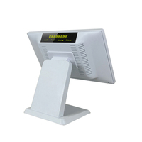 Máquina POS de pantalla táctil completa de 17 pulgadas BLANCA Sistema de puntos de venta todo en uno Caja registradora plegable Pos Business para tienda minorista