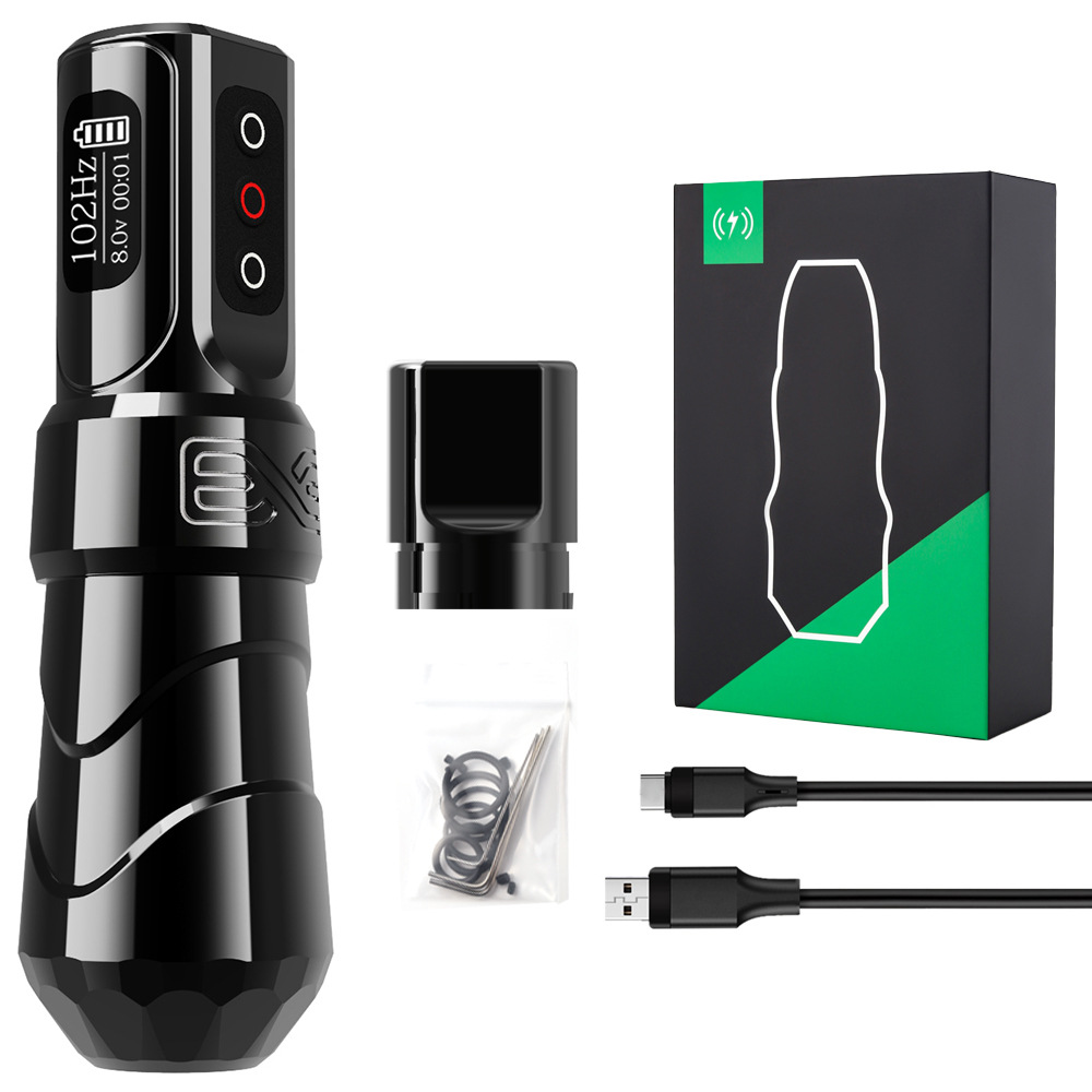 Batería de frecuencia única negro brillante