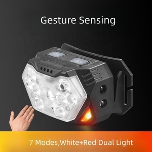 Wason độ sáng cao 1000 Lumens 9 * <span class=keywords><strong>LED</strong></span> cảm biến đèn pha 6 chế độ không thấm nước có thể sạc lại đèn pha cho cắm trại câu cá chạy - Product Image 4