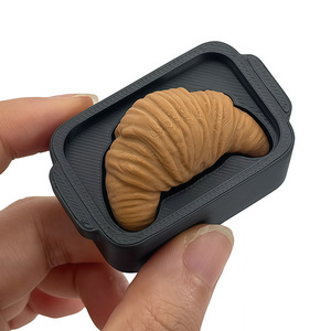 Llavero Clicker de Croissant Impreso en 3D, Juguete Antiestrés Creativo, Colgante con Botón de Presión, Novedoso Regalo, Accesorio Decorativo para Bolsas - Product Image 3