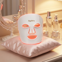 Masque facial REDSKY en silicone avec LED rouge et infrarouge pour thérapie par la lumière rouge