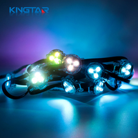 30mm 3LEDS 12V RGB WS2818 Puck Light IP67 étanche en plastique 90 degrés Angle de faisceau parc à thème décoratif Point Lights