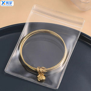 Custodia per gioielli in PVC in PVC trasparente con chiusura a Zip borse per collana anello Anti-ossidazione confezione <span class=keywords><strong>foto</strong></span> PVC custodia - Product Image 5