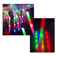 Bâton lumineux en mousse LED RGB personnalisé et fait main pour mariages, cheerleading, concerts, Noël, Nouvel An, anniversaires