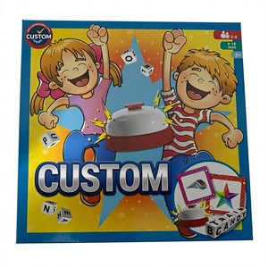 Jeu <span class=keywords><strong>de</strong></span> <span class=keywords><strong>société</strong></span> éducatif personnalisé avec cartes d'apprentissage <span class=keywords><strong>de</strong></span> l'orthographe et dés à lettres pour enfants - Product Image 1
