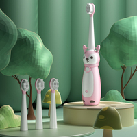 Brosse à dents électrique intelligente pour enfants OEM, étanche IPX7, rechargeable par type-C, douce, motif de dessin animé, animaux mignons, brosse à dents sonique pour enfants