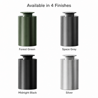 Diffuseur de parfum miniature en alliage d'aluminium 10ml 2000mAh 12H Rechargeable par USB Tactile Anti-sécheresse Moins de 30dB Boîte cadeau OEM 4 couleurs Vert Noir