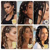 Lot de 60 Breloques et Pendentifs en Alliage Doré pour Cheveux, Idéal pour Dreadlocks et Accessoires de Coiffure – Vente en Gros
