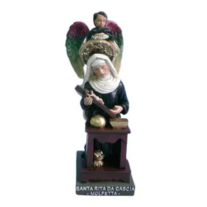 China Factory Resin Catholic Religious Figurines Crafts Gift Items Decoration Christian Saint Rita Religious Statues