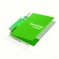 Brochure d'entreprise personnalisée A4 Marque Wenxiang, conception de proposition sur une page, dorée, imprimée offset, papier couché, plastifiée, pliée