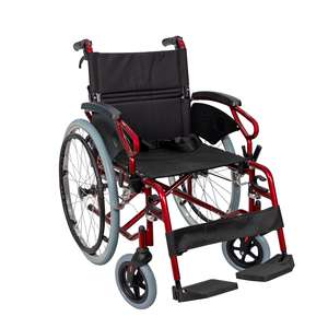 Silla de Ruedas Plegable Ligera de Aleación de Aluminio para Personas Mayores o con Discapacidad, Fácil de Transportar, Autopropulsada - Product Image 1