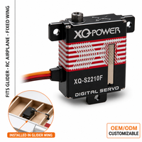 Servomoteur sans noyau Slim 11kg XQ-POWER XQ-S2210F, couple élevé, étanche, boîtier en aluminium CNC, 10mm, pour planeur RC, 8.4V