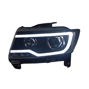 Luces de Coche para <span class=keywords><strong>Compass</strong></span> 2011-2016 Grand Cherokee, Faros LED DRL, Luz de Señal de Giro Dinámica, Diseño de Ojos de Ángel, Ensamblaje de Actualización - Product Image 1
