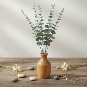 Feuilles d'eucalyptus artificielles en plastique réutilisables et durables, faciles d'entretien, <span class=keywords><strong>pour</strong></span> décoration d'anniversaire, arrangement floral, couronne - Product Image 3
