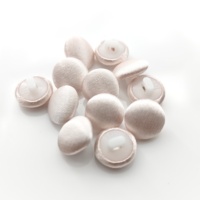 Bestseller Rosa Seidensatin-Stoff Umwickelte Knöpfe Kunststoffknöpfe mit Öse für Kissen Sofa Polster Hochzeit Kleidungsdekoration