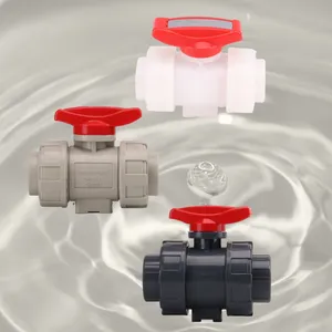 UPVC/PVDF/PPH double live ball valve national standard acid and alkali resistant double free valve switch internal thread
