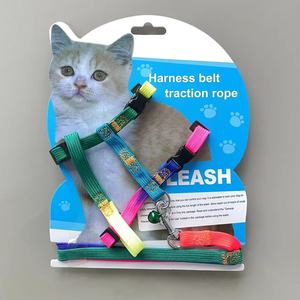 <strong>Cat</strong> Leash Spot Wholesale Colorful <strong>Cat</strong> Chest Back <strong>rainbow</strong> I-type Chest Back Anti-break <strong>Cat</strong> Leash - Product Image 2