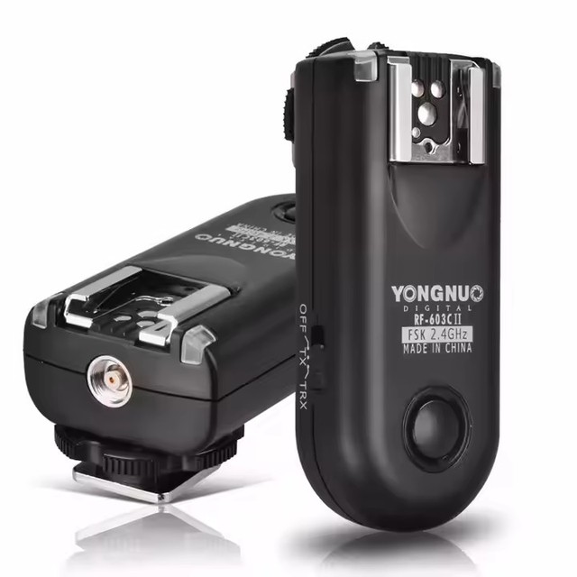 Yongnuo RF603C II Wireless Flash Trigger Kit 16 Channels Higher Sync Speed for 5DII/5DIII/6D/7D/50D/40D/30D/20D/10D/1Ds