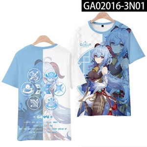 T-shirt à manches courtes Genshin Impact Anime : Klee, Keqing, Ganyu, <span class=keywords><strong>Hu</strong></span> <span class=keywords><strong>Tao</strong></span>, Xiao, Venti - Cosplay 2D pour hommes et femmes - Product Image 2