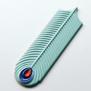 Chinese Cheap Price 3D Light Blue Color Feather Shape Tile Ceramic For House Apartment Shop Decoration