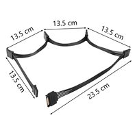 Cable divisor de alimentación SATA, cable de extensión de alimentación de disco duro de 15 pines SATA macho a 5 SATA hembra para HDD, SSD y unidades ópticas