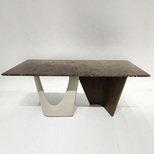 Square <b>Dining</b> <b>Tables</b> Italian Modern <b>White</b> Marble Top Designer Minimalist <b>Dining</b> <b>Table</b> Set 6 Chairs Luxury 6 Seater Marble <b>Dining</b> - Product Image 4